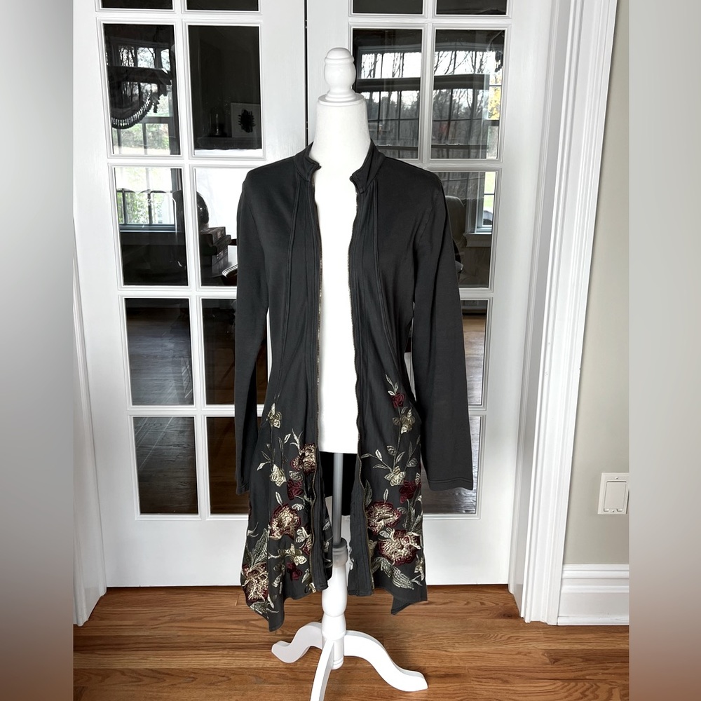 50% Off $169 NWOT XCVI Embroidered Long Jacket Sz L